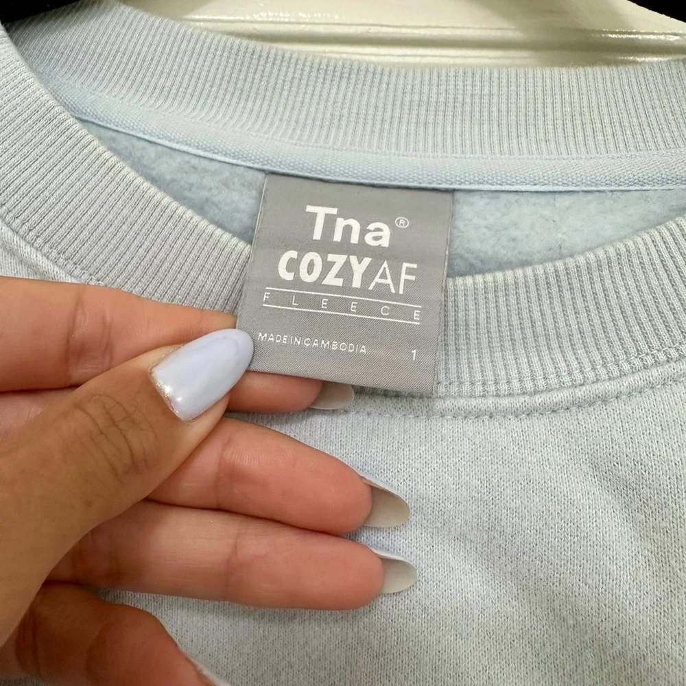 TNA Sky Blue CozyAF Fleece Sweatset - Picture 3 of 8